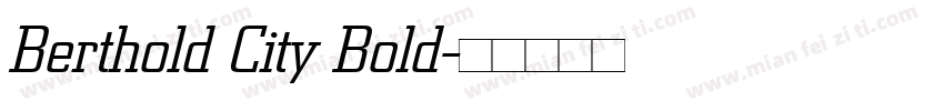 Berthold City Bold字体转换